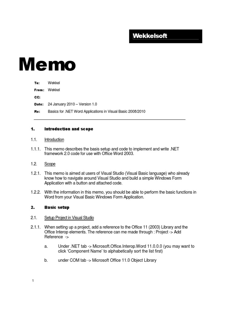 Memo Basics .NET and Office 2003 | Icon (Computing) | Microsoft Visual ...