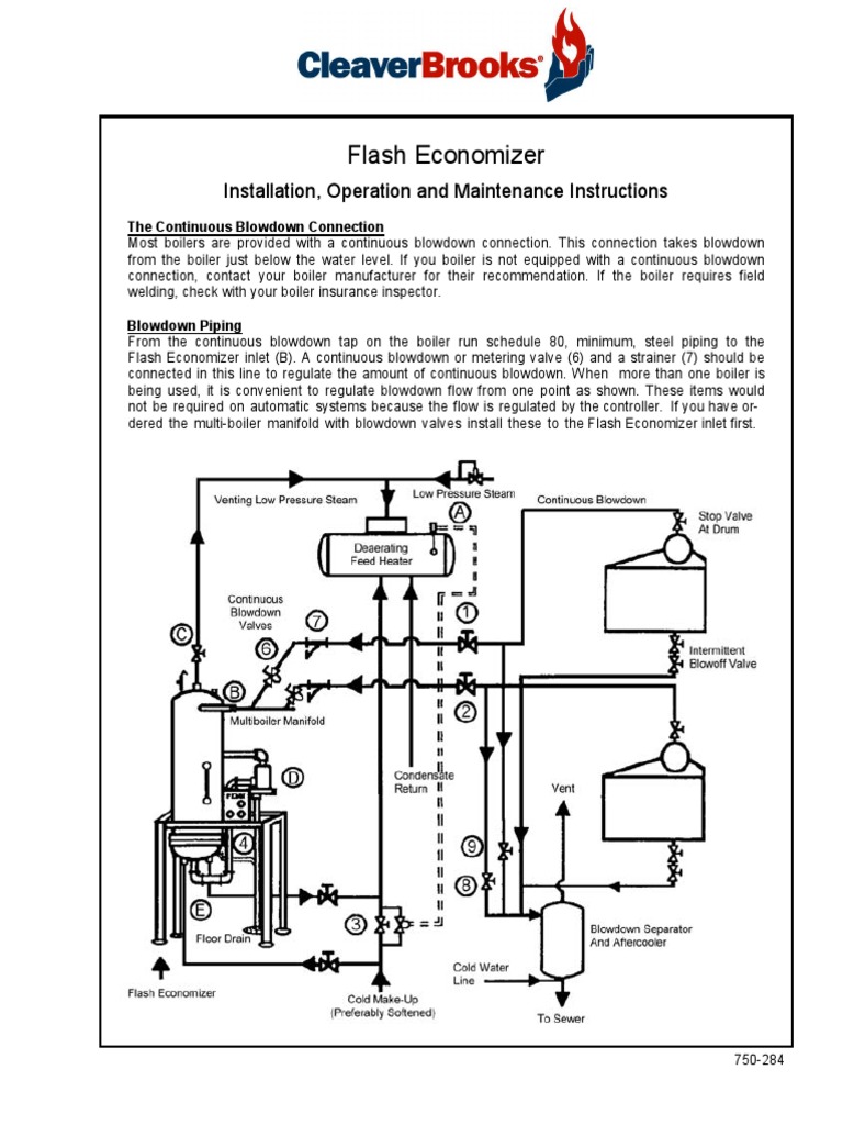 Flash Economizer Installation Guide | PDF | Valve | Boiler