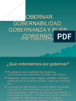 Gobernar, Gobernabilidad, Gobernanza y Buen Gobierno