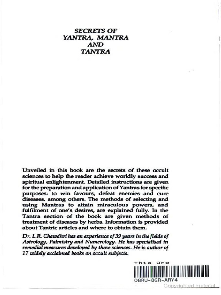 Secrets of Yantra Mantra and Tantra | PDF | Buddhism And Sexuality | Tantra