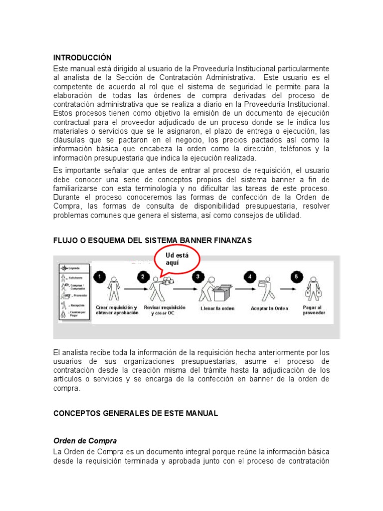 Manual para La Confeccion de La Orden de Compra 1249422596 PDF | PDF ...
