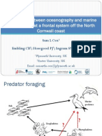 Interactions Between Oceanography and Marine Top Predators at A Frontal System Off The North Cornwall Coast