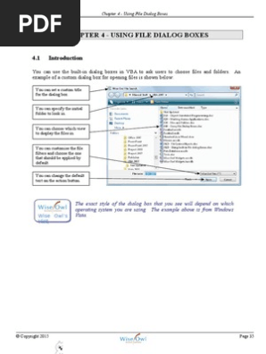 31 Using File Dialog Boxes