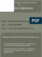 Introduction to Software Quality Assurance by QuontraSolutions