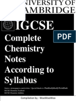 Chemisty IGCSE Updated Till Syllabus