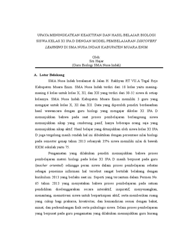 Proposal Ptk Biologi Sma