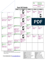 SCDNF March 2015 Schedule