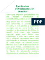 Enmiendas Constitucionales en Ecuador