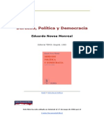Eduardo Novoa Monreal Derecho Politica y Democracia