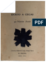 Martín Adán - Escrito a Ciegas