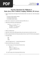 PracticeQuestions Midterm1