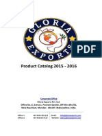 Gloria Exports Product Catalog 2015-16