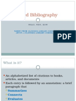 Annotated Bibliography Overview