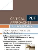 Critical Approaches - Literary Theory Powerpoint
