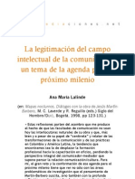 La legitimacion del campo de la comunicación - A.M. Lalinde 