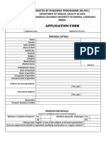 M.Phil English Application Form 2014