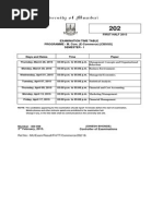 First Half 2015 Examination Time Table: Ref - No:-MU/Exam/Result/FH/TT/Commerce/202/18