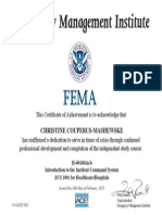 Fema Certificate 2015 Incident Command System