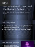nervous system animatronic hand presentation