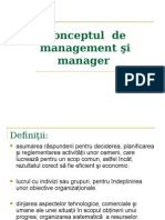 Curs 1 - Conceptul de Management Si Manager