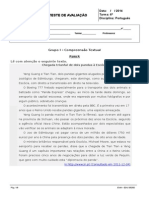 1º Teste-Notícia e Texto Expositivo - 6º Ano