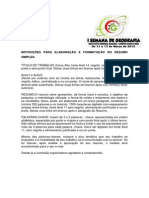 Instruções para Elaboração e Formatação Do Resumo Simples