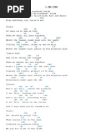 I See Fire Chords Pdf Songs Leisure