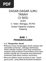 Dasar-Dasar Ilmu Tanah