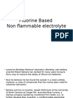 Fluorine Based Non Flammable Electrolyte