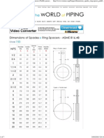Dimensions of Spades (Paddle Blank) and Ring Spacers (Paddle Spacer) ASME B16.48 For Installation Between ASME B16