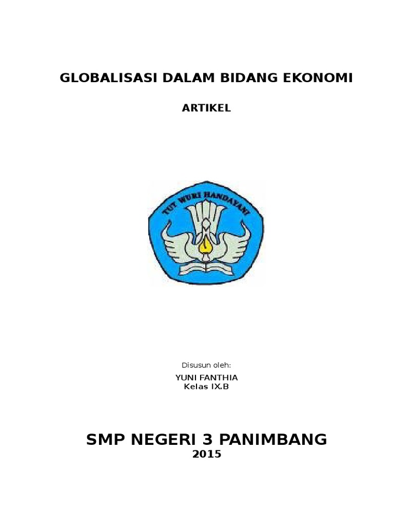 Globalisasi Dalam Bidang Ekonomi