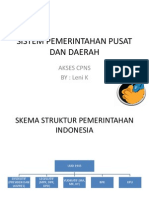 Sistem Pemerintahan Pusat Dan Daerah