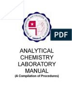 Analytical Chemistry Laboratory Manual: (A Compilation of Procedures)