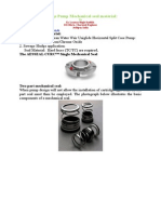 Sewage Pump Mechanical Seal Material
