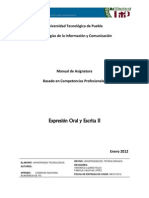 Antologia de Expresión Oral y Escrita