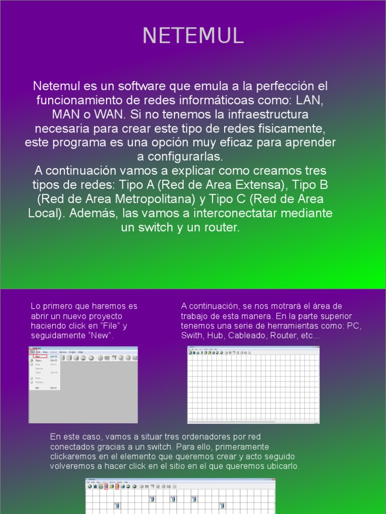 Netemul | PDF | Enrutador (Computación) | Red de computadoras