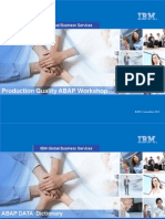 Production Quality ABAP Workshop: IBM Global Business Services IBM Global Business Services