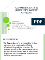 APPOINTMENTS & OTHER PERSONNEL ACTIONS - Neila Aquino