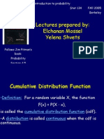 Lectures Prepared By: Elchanan Mossel Yelena Shvets