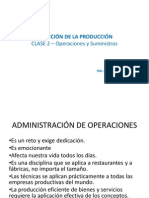 Operaciones y Suministros