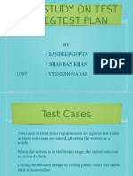 Case Study On Test Case&Test Plan: BY Sandeep Gupta Shahban Khan Vignesh Nadar