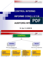 COSO I, II y III informe de control interno y auditoría integral