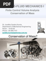 Fluid Mechanics Chapter 5-Conservation of Mass