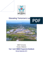 MBBS Programme Handbook Revised Sep 2011 Distribution Version PDF