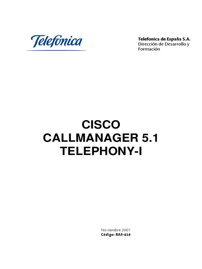 Manual Cisco Callmanagers Cipt1-5 (1) .1 (Lucia) | PDF | Servidor ...