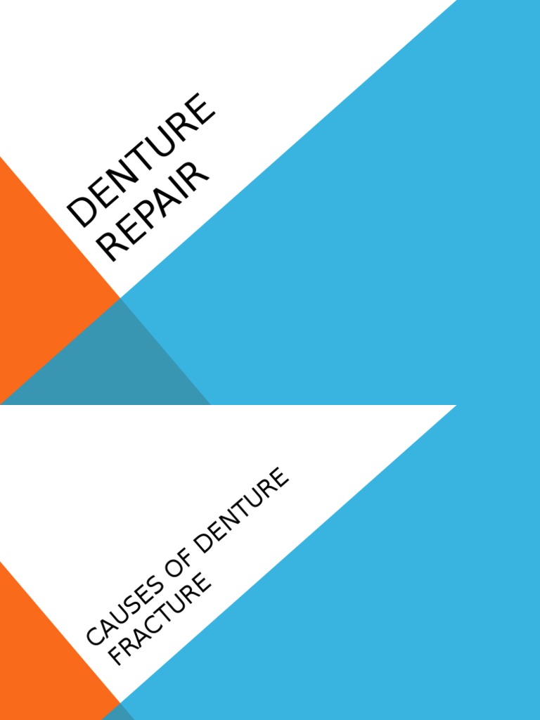 Denture Repair PDF Dentures Plaster