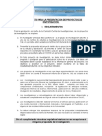 Guia y Formato para La Presentacion de Proyectos de Investigacion