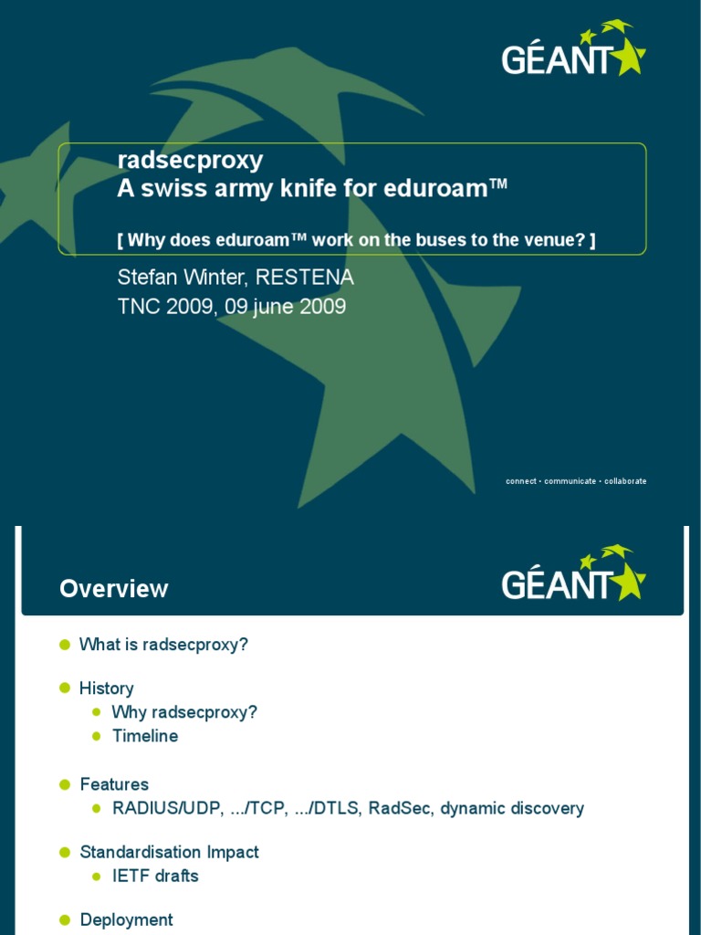 An Overview of radsecproxy: A Universal Proxy for RADIUS Transports ...