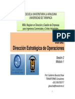 Curso: Dirección Estratégica de Operaciones: Sesión 2 Módulo 1