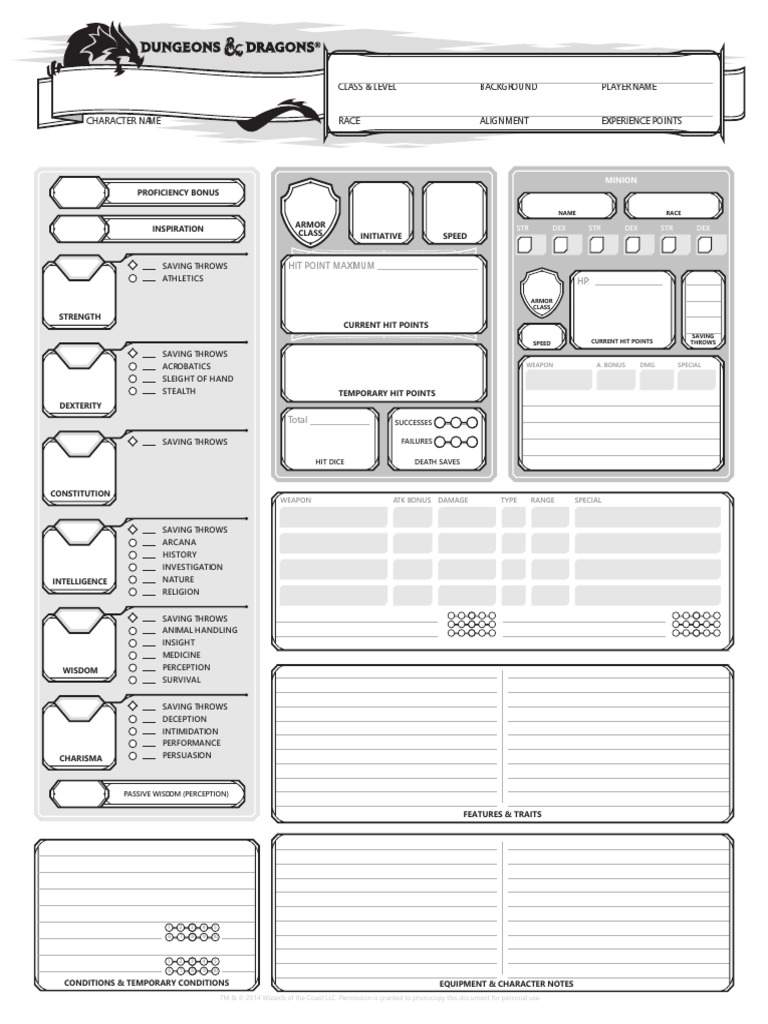My DND 5e Sheet